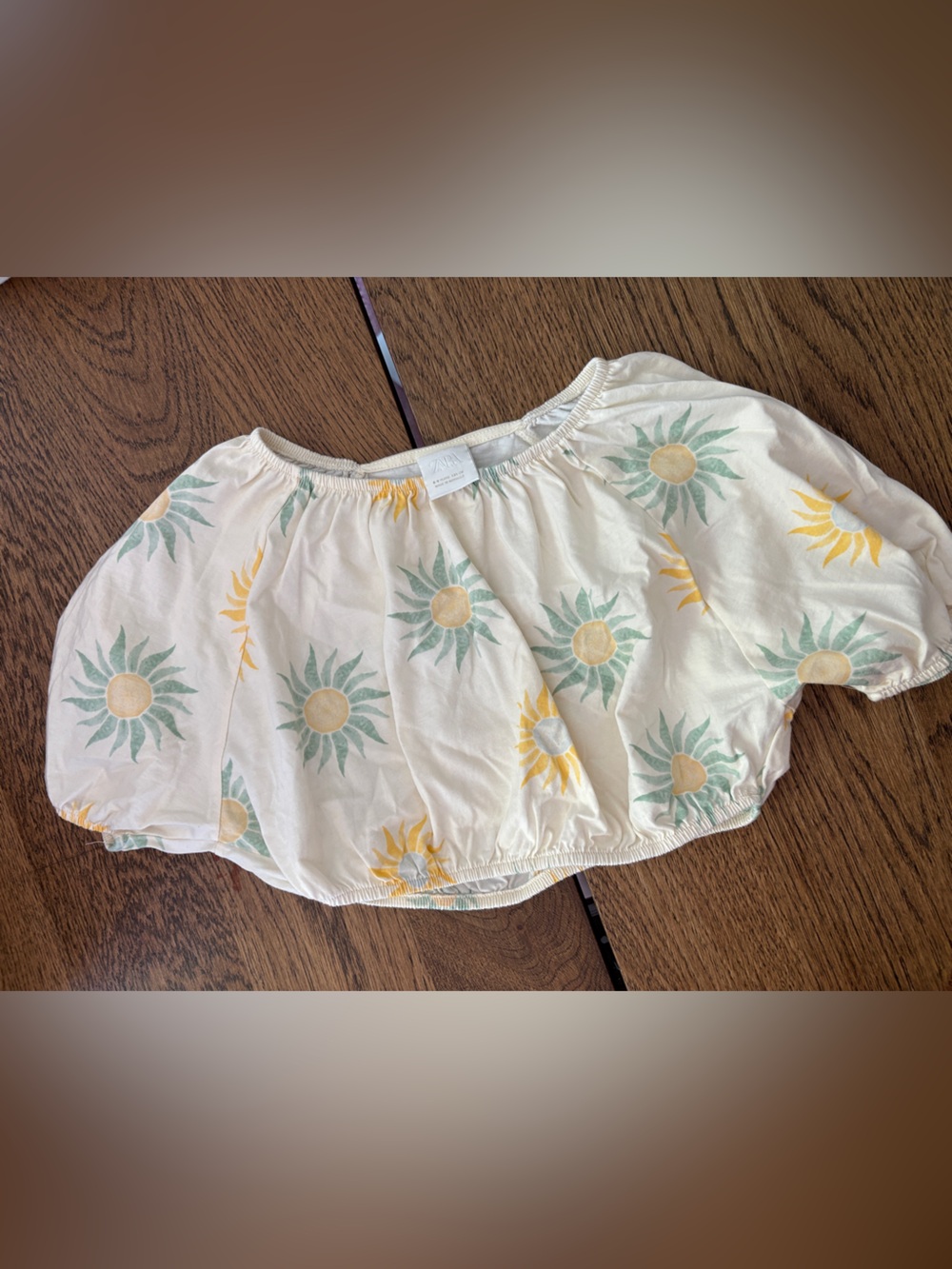 Zara Girls 8-9Y 100% Cotton Sun Cropped Top